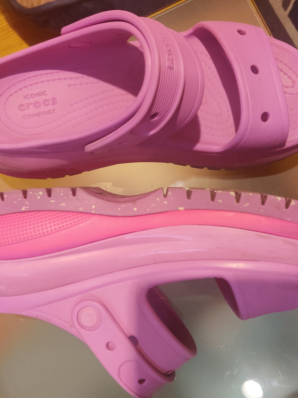 CROCS Women’s Bright Pink Platform Sandals